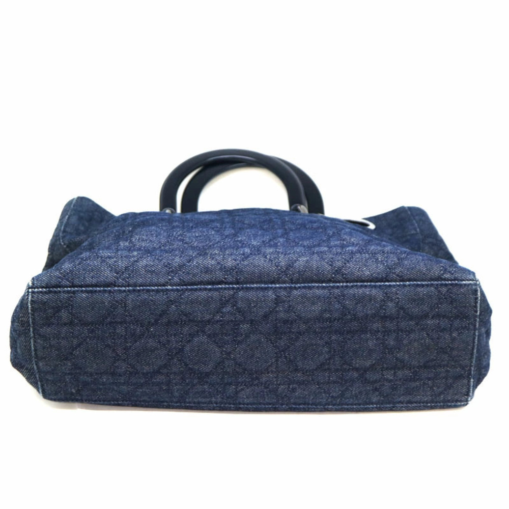 CDIOR Cannage Denim Bag Canvas Navy Blue Handbag Shoulder - Picture 6 of 6